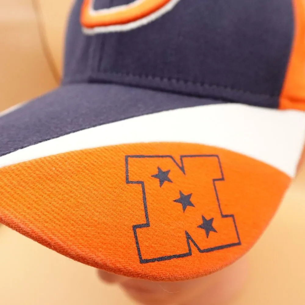 Chicago Bears Hat Cap Strap Back One Size Navy Orange White NFL Football Mens